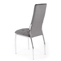 Garnero Arredamenti Sedia moderna imbottia in velluto acciaio cromato Reina Grigio Hot