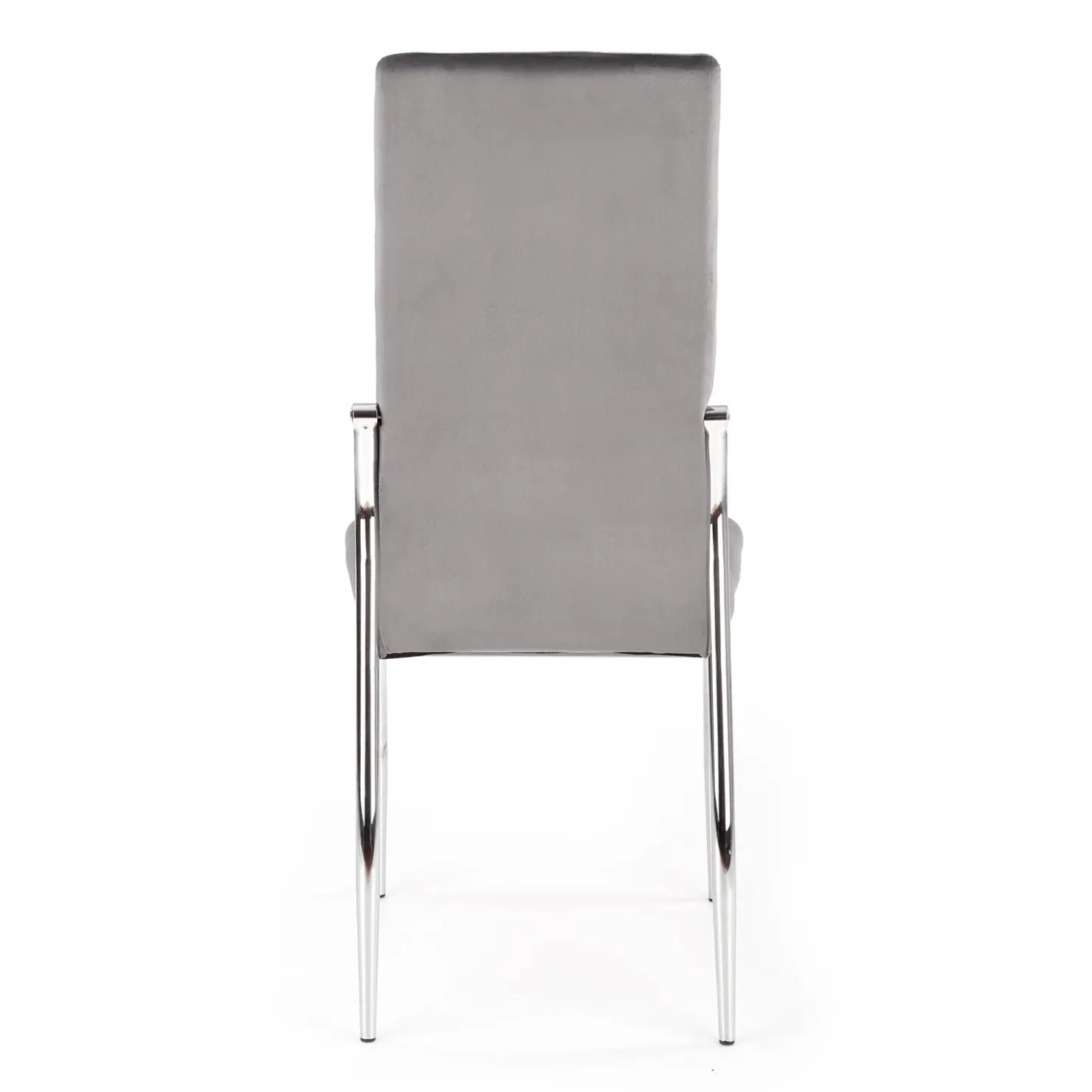 Garnero Arredamenti Sedia moderna imbottia in velluto acciaio cromato Reina Grigio Hot