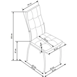 Garnero Arredamenti Sedia moderna imbottia in velluto acciaio cromato Reina Grigio Hot