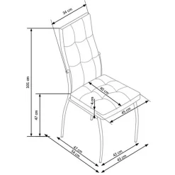 Garnero Arredamenti Sedia moderna imbottia in velluto acciaio cromato Reina Blu Clearance