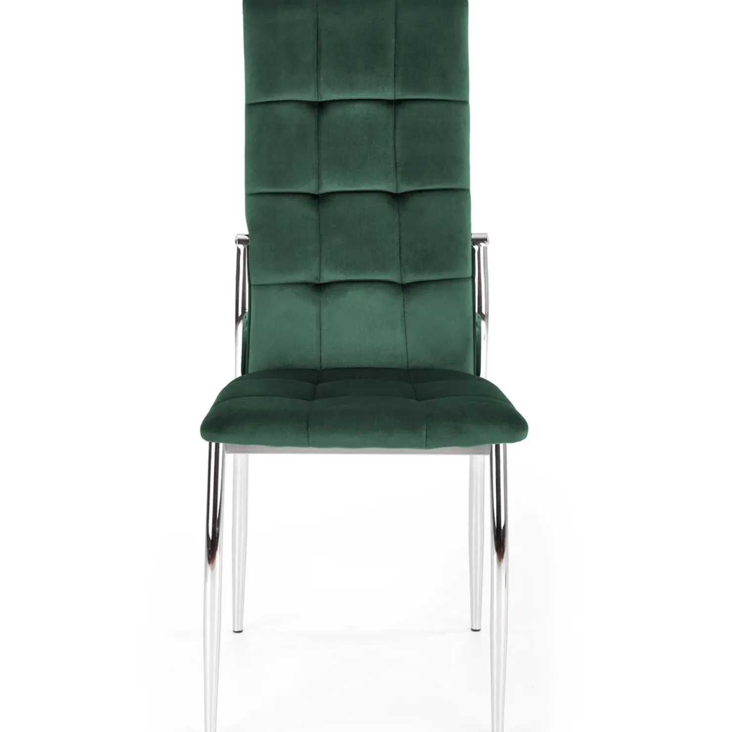 Garnero Arredamenti Sedia moderna imbottia in velluto acciaio cromato Reina Verde Best