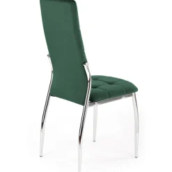 Garnero Arredamenti Sedia moderna imbottia in velluto acciaio cromato Reina Verde Best
