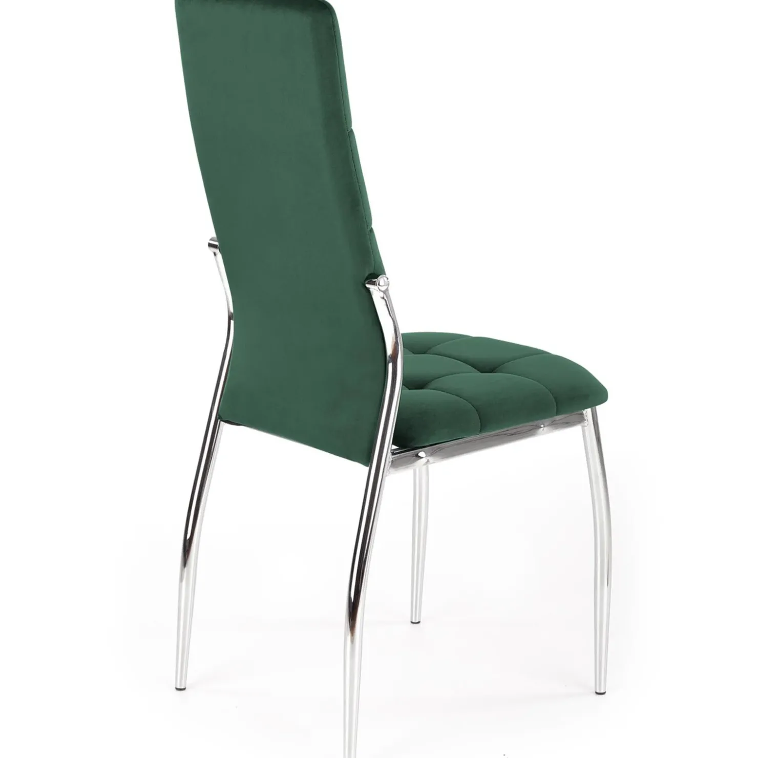 Garnero Arredamenti Sedia moderna imbottia in velluto acciaio cromato Reina Verde Best