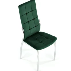 Garnero Arredamenti Sedia moderna imbottia in velluto acciaio cromato Reina Verde Best