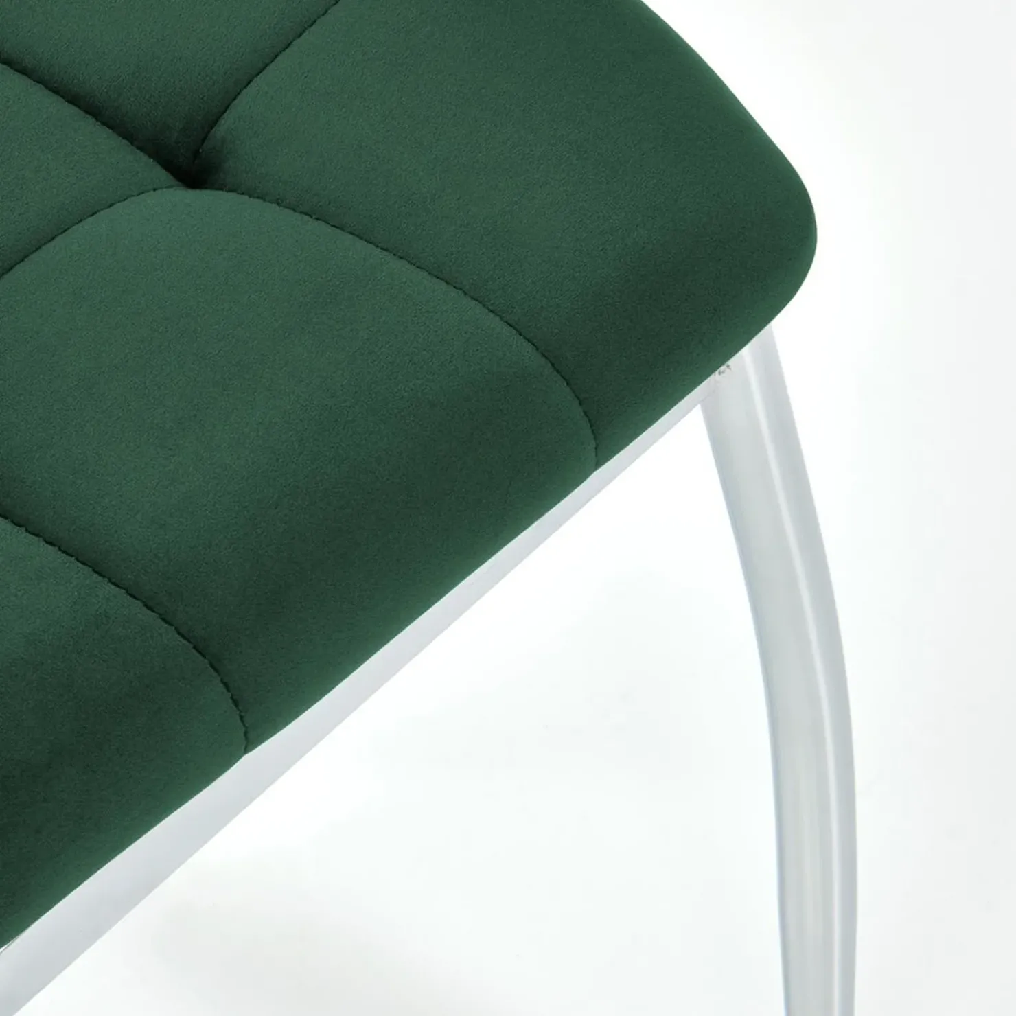Garnero Arredamenti Sedia moderna imbottia in velluto acciaio cromato Reina Verde Best