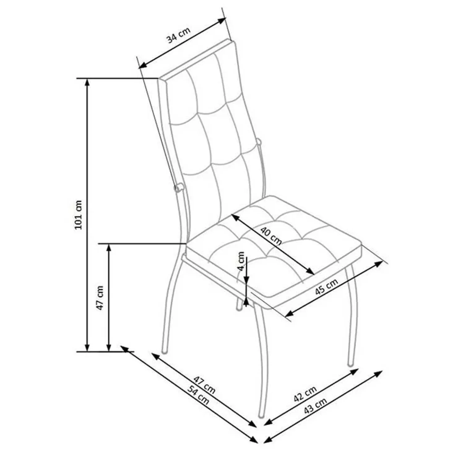 Garnero Arredamenti Sedia moderna imbottia in velluto acciaio cromato Reina Verde Best