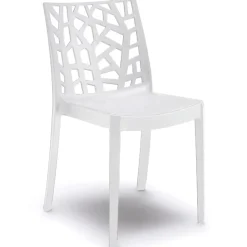 Garnero Arredamenti Sedia moderna impilabile in polipropilene India Bianco Outlet