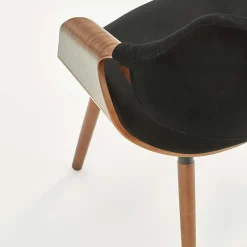 Garnero Arredamenti Sedia nero noce da salotto in tessuto Britta Outlet