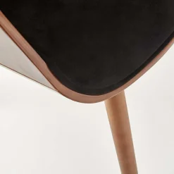 Garnero Arredamenti Sedia nero noce da salotto in tessuto Britta Outlet