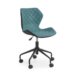 Garnero Arredamenti Sedia per scrivania ragazzi in tessuto ecopelle nero turchese Melvin Discount