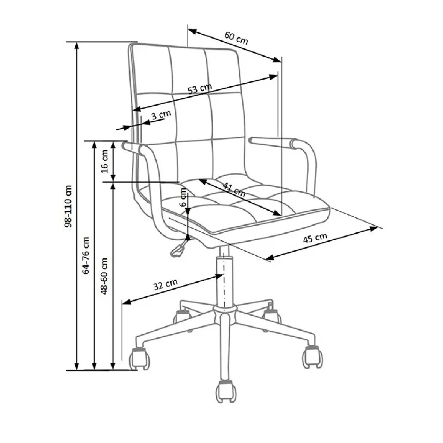 Garnero Arredamenti Sedia per scrivania ragazzi in ecopelle nera Holly Nero Discount