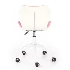 Garnero Arredamenti Sedia per scrivania ragazzi in tessuto ecopelle bianco Bilbao Rosa Discount