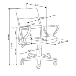 Garnero Arredamenti Sedia per scrivania ragazzi con ruote in tessuto grigio rosa Rodry Rosa - Grigio Discount