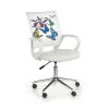 Garnero Arredamenti Sedia per scrivania ragazzi in ecopelle bianca con grafica Farfalle Clearance