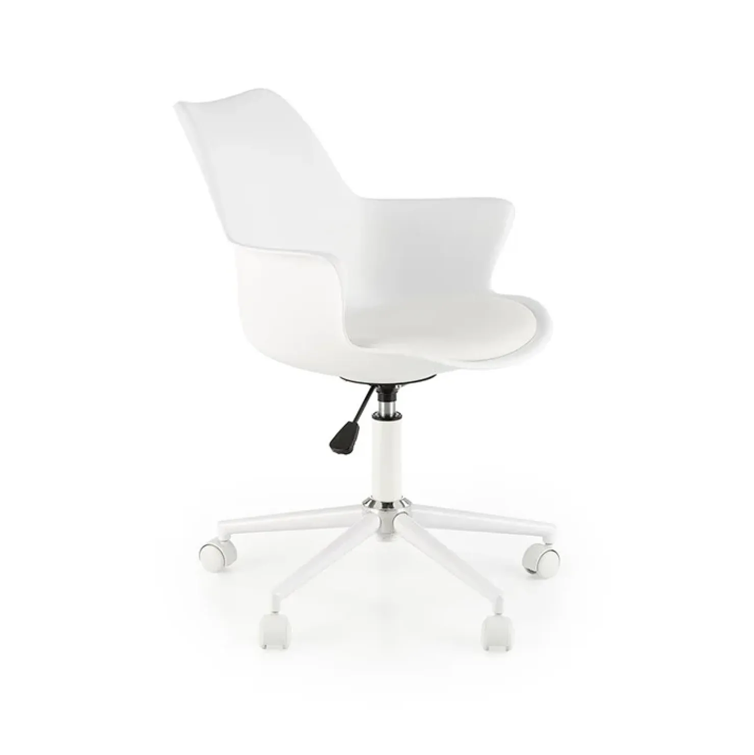 Garnero Arredamenti Sedia per scrivania ragazzi girevole in ecopelle bianca Platone Bianco Hot
