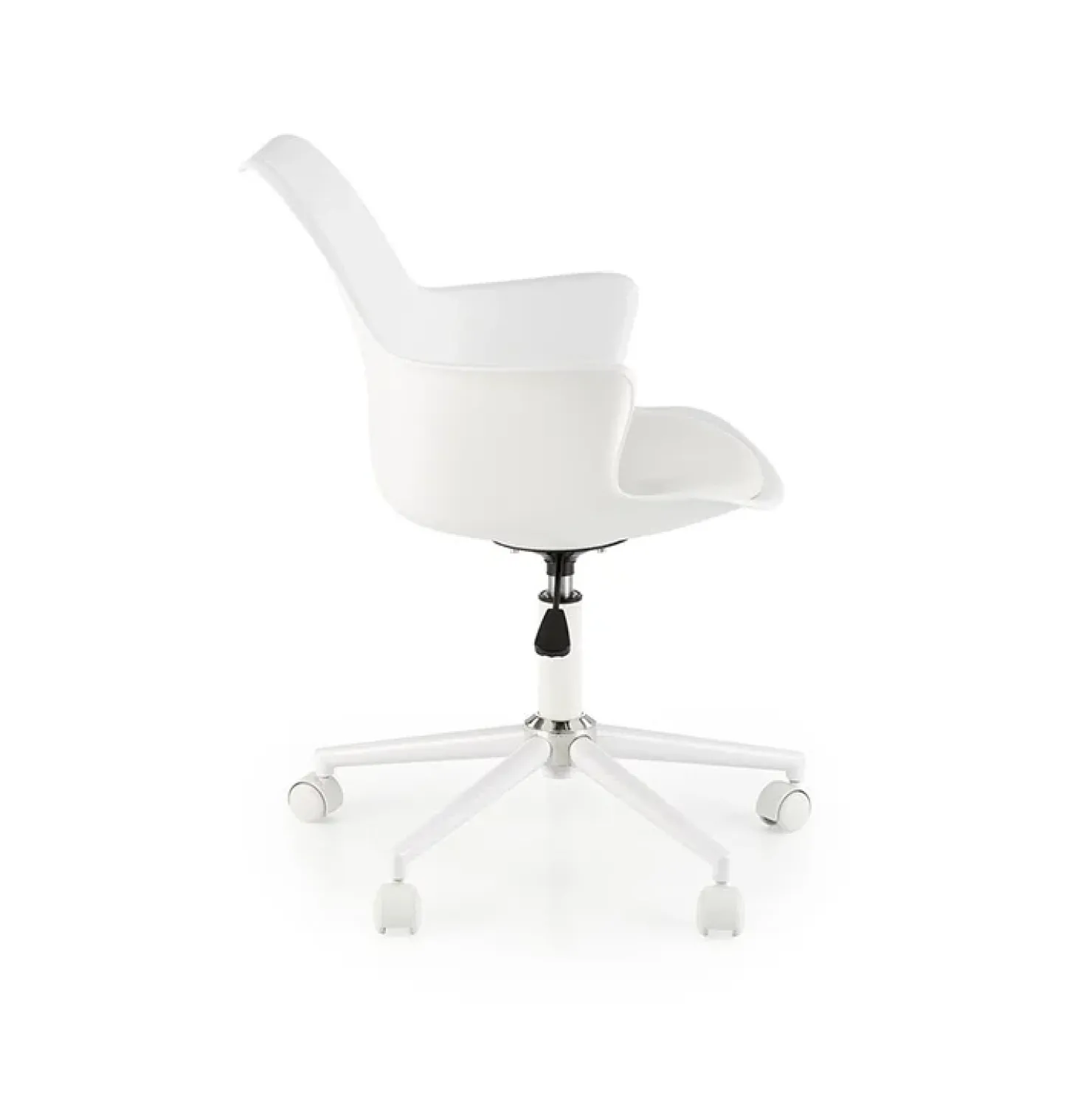 Garnero Arredamenti Sedia per scrivania ragazzi girevole in ecopelle bianca Platone Bianco Hot