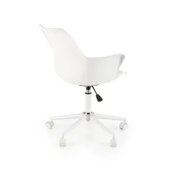 Garnero Arredamenti Sedia per scrivania ragazzi girevole in ecopelle bianca Platone Bianco Hot