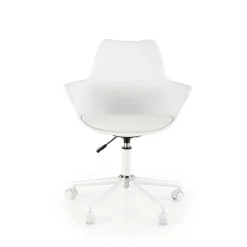 Garnero Arredamenti Sedia per scrivania ragazzi girevole in ecopelle bianca Platone Bianco Hot