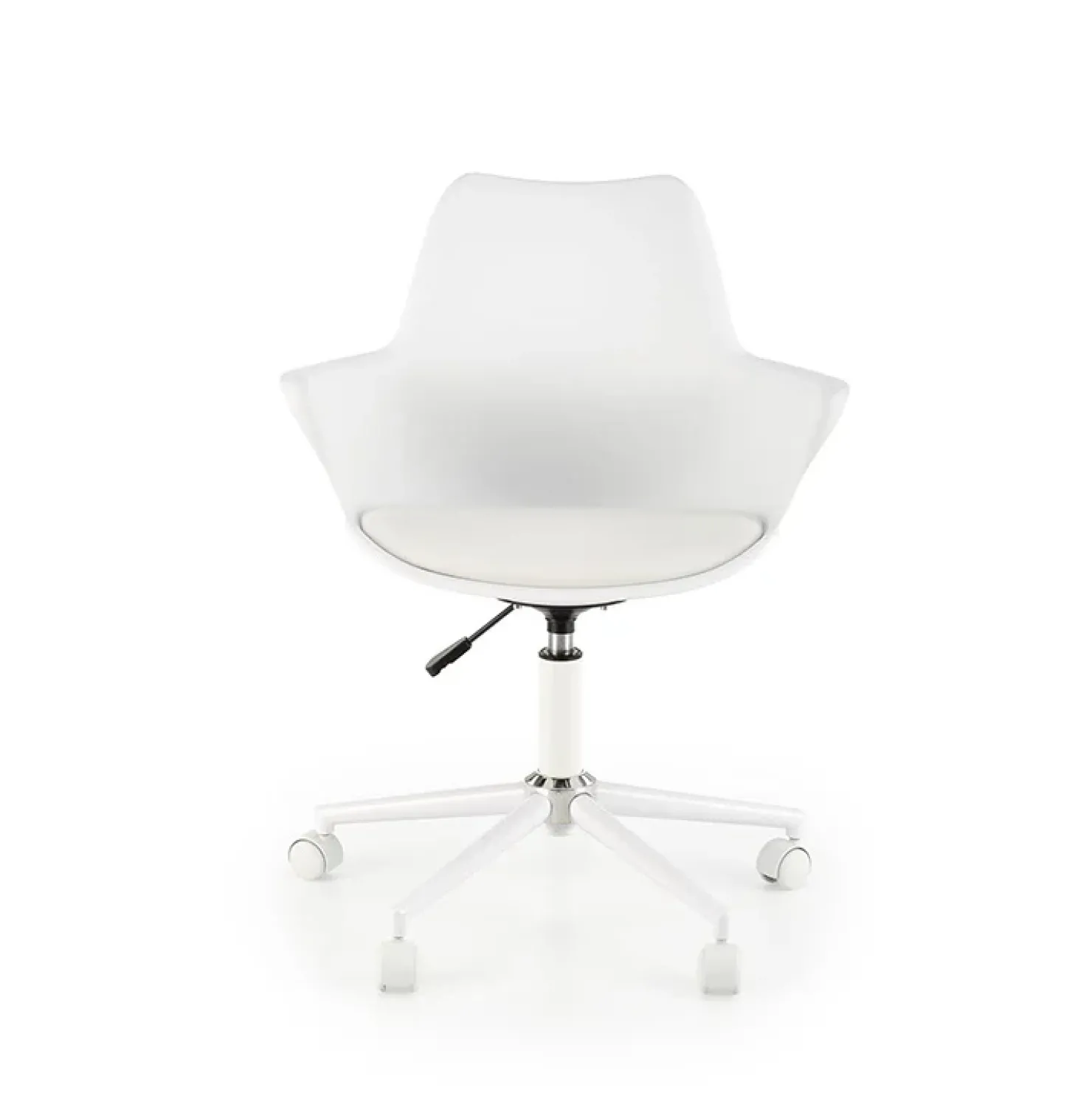 Garnero Arredamenti Sedia per scrivania ragazzi girevole in ecopelle bianca Platone Bianco Hot