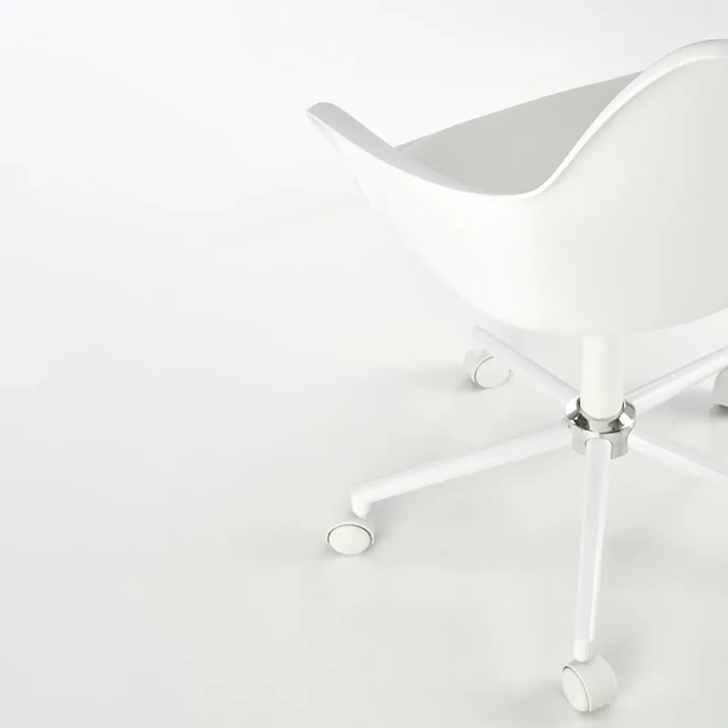 Garnero Arredamenti Sedia per scrivania ragazzi girevole in ecopelle bianca Platone Bianco Hot