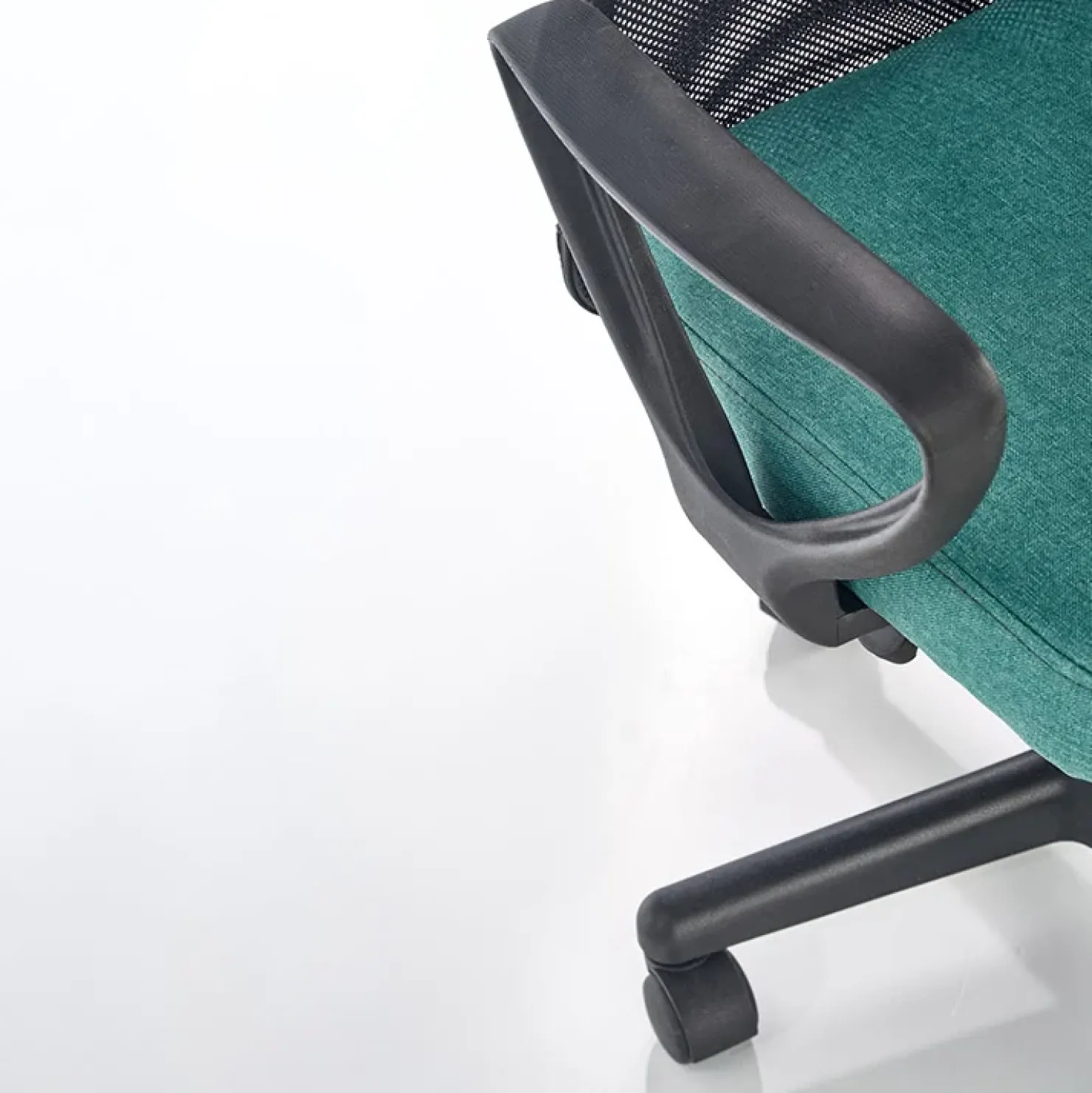 Garnero Arredamenti Sedia per scrivania ragazzi con ruote in tessuto grigio verde Rodry Grigio - Verde Clearance