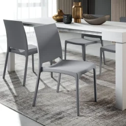 Garnero Arredamenti Sedia polipropilene impilabile Tape grigia Gihome® Grigio