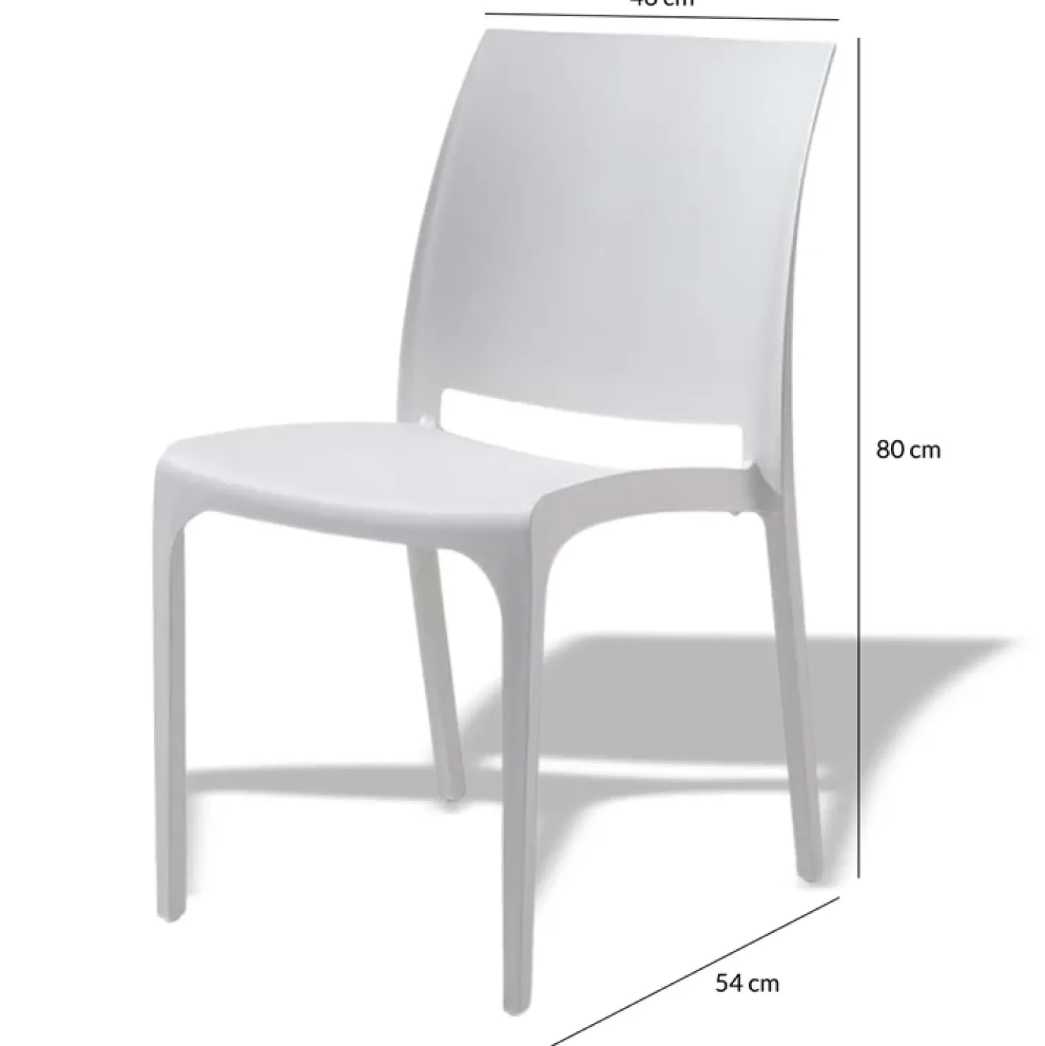 Garnero Arredamenti Sedia polipropilene impilabile Tape bianca Gihome® Bianco Online