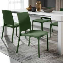 Garnero Arredamenti Sedia polipropilene impilabile Tape Gihome® Verde New