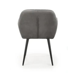 Garnero Arredamenti Sedia sala da pranzo con braccioli in tessuto velluto scuro Slash Grigio Hot