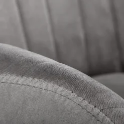 Garnero Arredamenti Sedia sala da pranzo con braccioli in tessuto velluto scuro Slash Grigio Hot