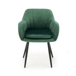 Garnero Arredamenti Sedia sala da pranzo con braccioli in tessuto velluto scuro Slash Verde Online