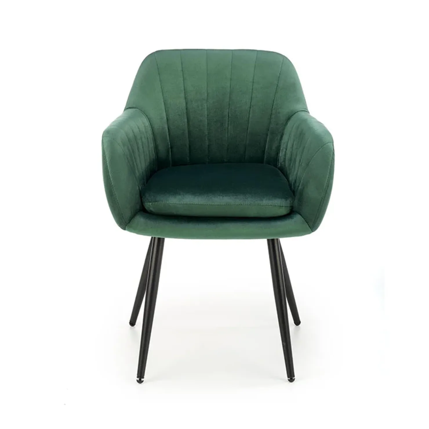 Garnero Arredamenti Sedia sala da pranzo con braccioli in tessuto velluto scuro Slash Verde Online