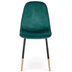 Garnero Arredamenti Sedia sala da pranzo imbottita in velluto acciaio oro nero Nubia Verde Hot