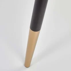 Garnero Arredamenti Sedia sala da pranzo imbottita in velluto acciaio nero oro Nubia Grigio Outlet