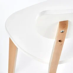 Garnero Arredamenti Sedia soggiorno design moderno bianco rovere Scandy Hot