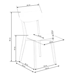 Garnero Arredamenti Sedia soggiorno design moderno bianco rovere Scandy Hot