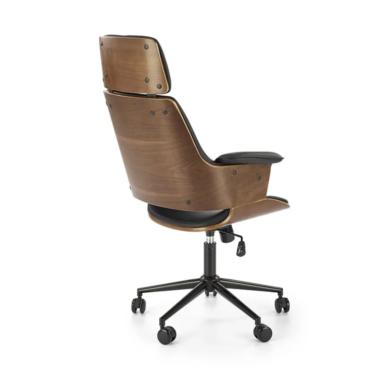 Garnero Arredamenti Sedia ufficio con braccioli regolabile in ecopelle noce nero Chillon Hot