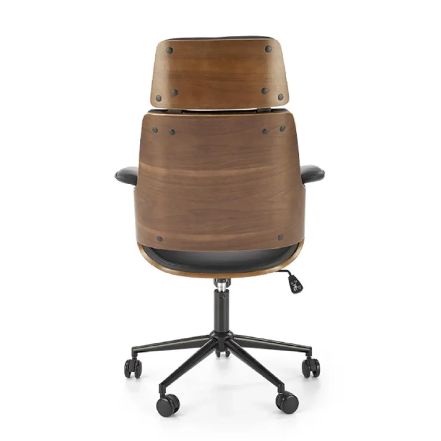 Garnero Arredamenti Sedia ufficio con braccioli regolabile in ecopelle noce nero Chillon Hot