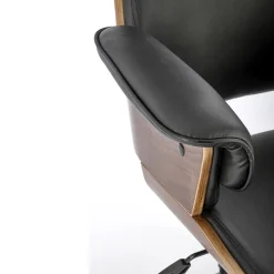 Garnero Arredamenti Sedia ufficio con braccioli regolabile in ecopelle noce nero Chillon Hot