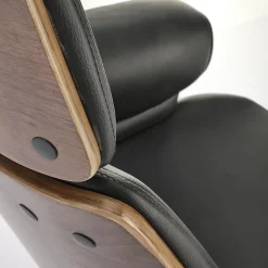 Garnero Arredamenti Sedia ufficio con braccioli regolabile in ecopelle noce nero Chillon Hot