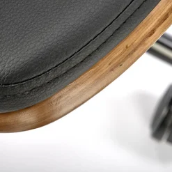 Garnero Arredamenti Sedia ufficio con braccioli regolabile in ecopelle noce nero Chillon Hot