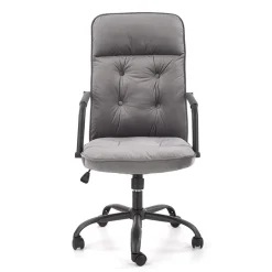 Garnero Arredamenti Sedia ufficio con ruote e braccioli in tessuto grigio Gennara Clearance