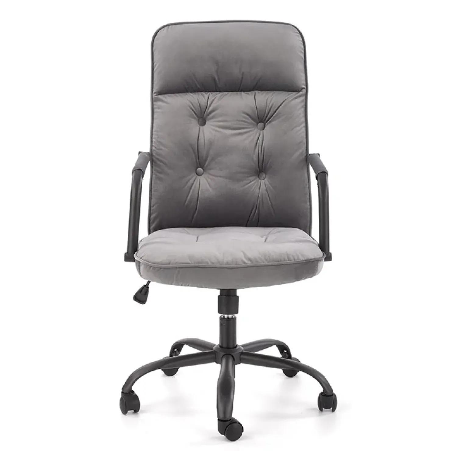 Garnero Arredamenti Sedia ufficio con ruote e braccioli in tessuto grigio Gennara Clearance