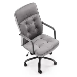 Garnero Arredamenti Sedia ufficio con ruote e braccioli in tessuto grigio Gennara Clearance