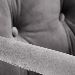 Garnero Arredamenti Sedia ufficio con ruote e braccioli in tessuto grigio Gennara Clearance