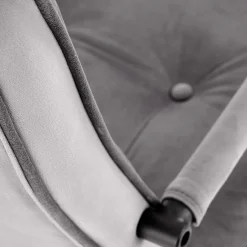 Garnero Arredamenti Sedia ufficio con ruote e braccioli in tessuto grigio Gennara Clearance