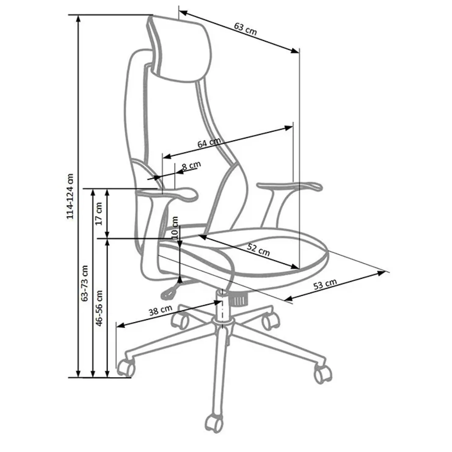 Garnero Arredamenti Sedia ufficio con ruote in ecopelle nero Valiente Clearance