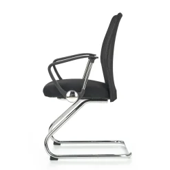 Garnero Arredamenti Sedia ufficio moderna con braccioli in tessuto nera Juno Discount