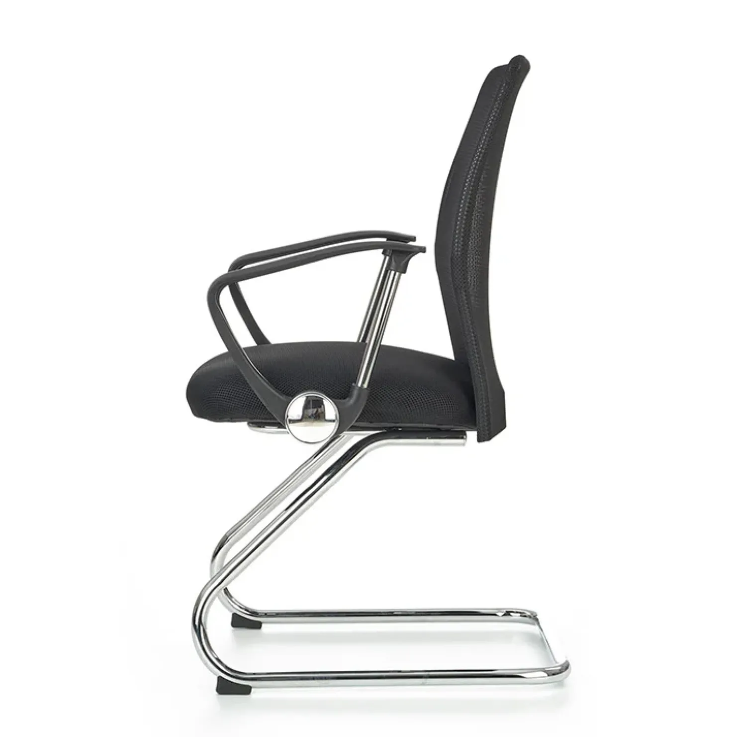 Garnero Arredamenti Sedia ufficio moderna con braccioli in tessuto nera Juno Discount