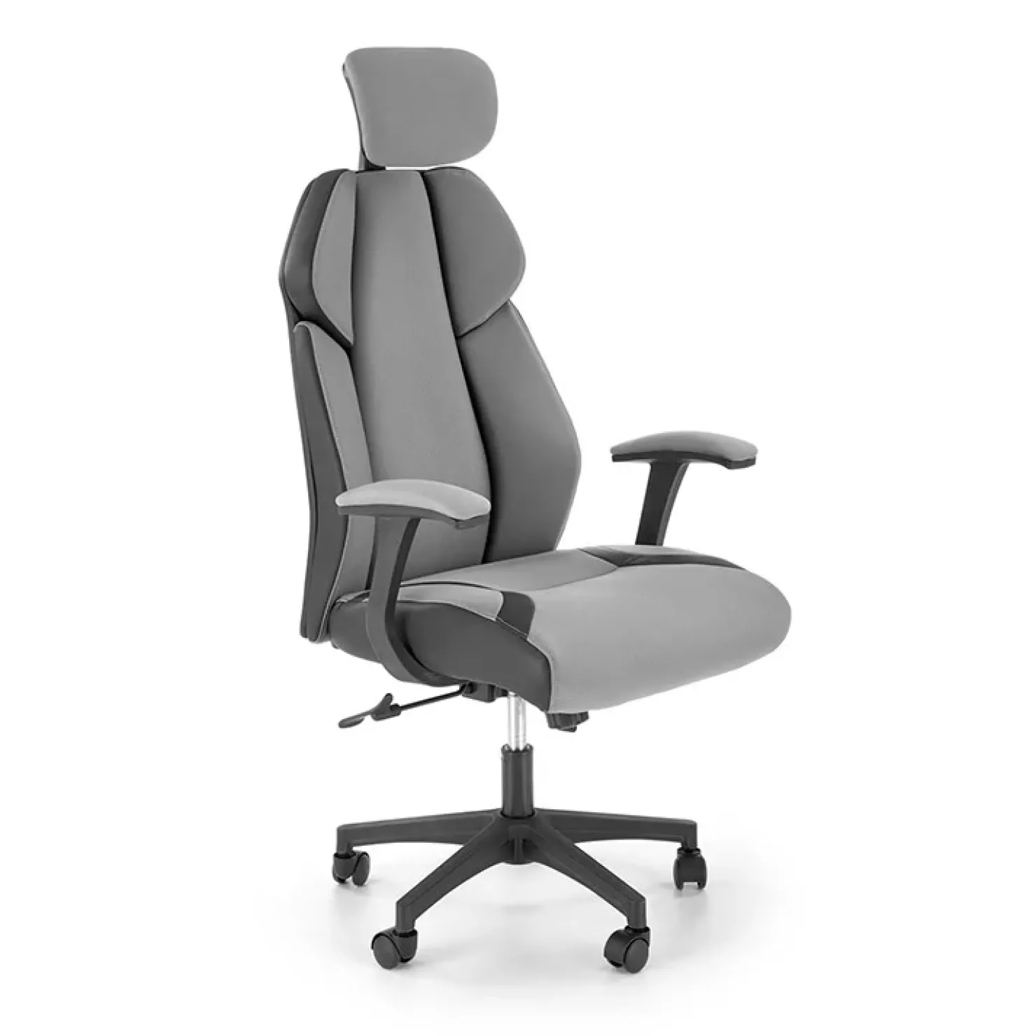 Garnero Arredamenti Sedia ufficio regolabile in tessuto ed ecopelle grigio nero Verissima Sale